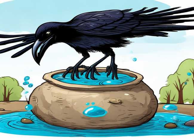 乌鸦喝水绘本故事简笔画 乌鸦喝水绘本故事简笔画完整版