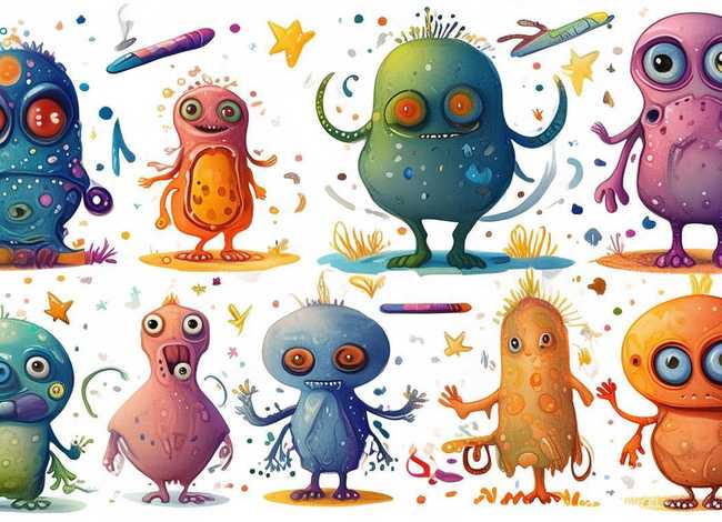 儿童绘本故事推荐古怪的外星人 - 奇形怪状的外星人儿童画
