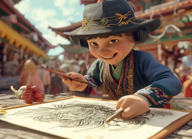 画龙点睛的故事视频儿童故事；画龙点睛的故事视频真人版