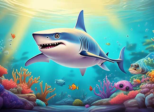 大鲨鱼的故事1-3岁儿童 - 大鲨鱼的幼儿故事