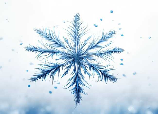 雪花儿童简笔画 - 儿童画雪花的简笔