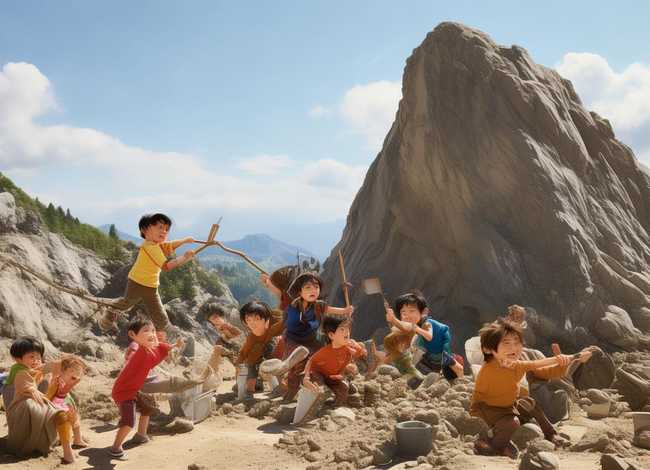 愚公移山的儿童故事；愚公移山的故事幼儿