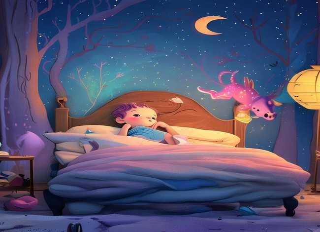 睡前故事插画；睡前故事插画素材