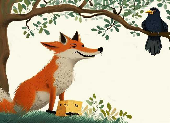 乌鸦和狐狸的伊索寓言故事 - 伊索寓言乌鸦和狐狸的故事告诉我们什么