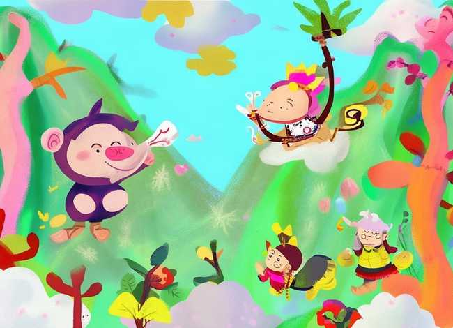 西游记故事儿童版图片；西游记故事幼儿简笔画图片