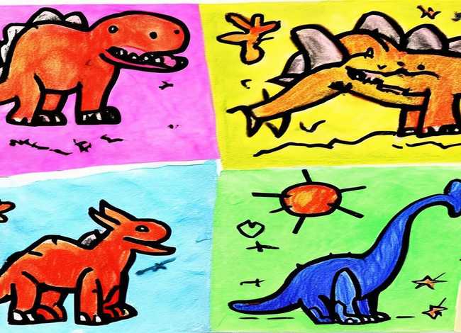 儿童恐龙图片儿童画；儿童恐龙简笔画图片大全集