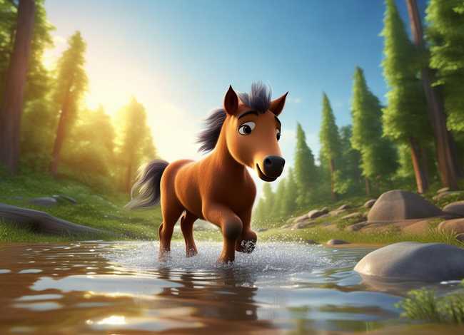 儿童故事小马过河视频四分钟、幼儿故事小马过河视频