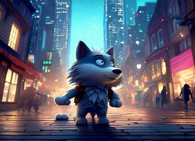 儿童睡前童话故事笨狼进城；笨狼的故事进城历险讲的是