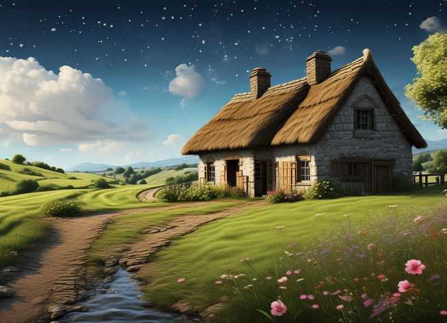 乡村故事绘画；乡村故事绘画图片