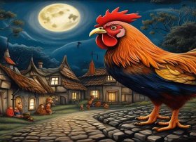半夜鸡叫童话故事、半夜鸡叫故事文字版