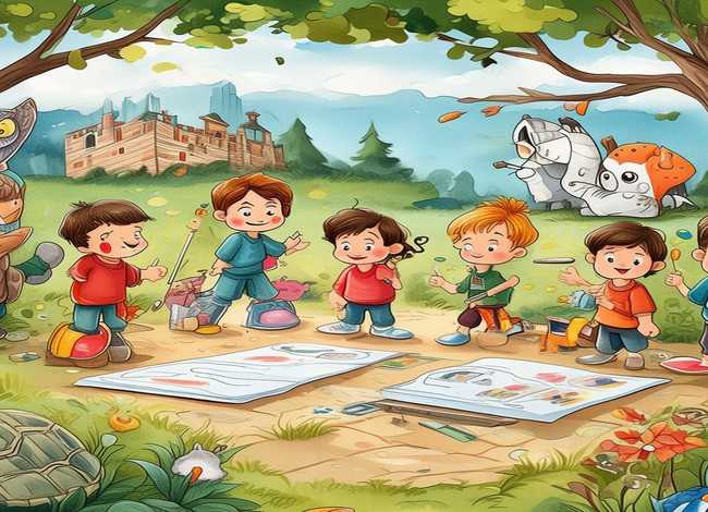 寓言故事幼儿画；寓言故事幼儿画画图片