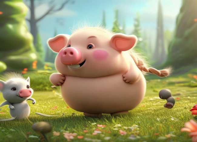 小猪和老鼠的儿童故事一年级 - 小猪和小老鼠的故事