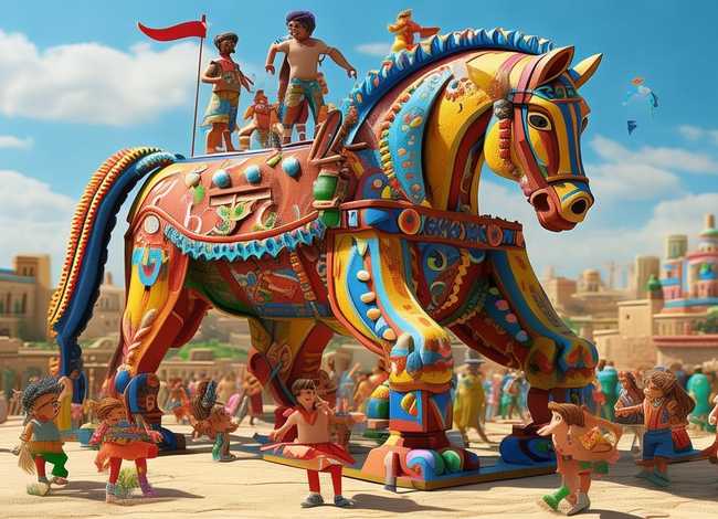 儿童版特洛伊木马故事动画，特洛伊木马故事完整版