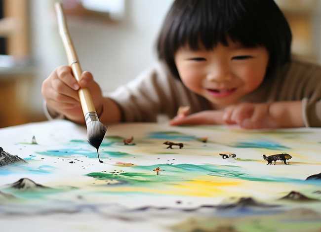 儿童画水墨画（儿童画水墨画简单又漂亮）