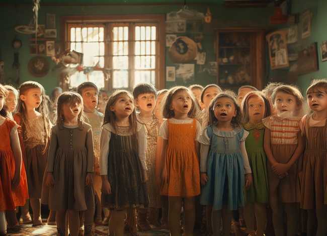 听妈妈讲那过去的故事儿童合唱（听妈妈讲那过去的故事 合唱）