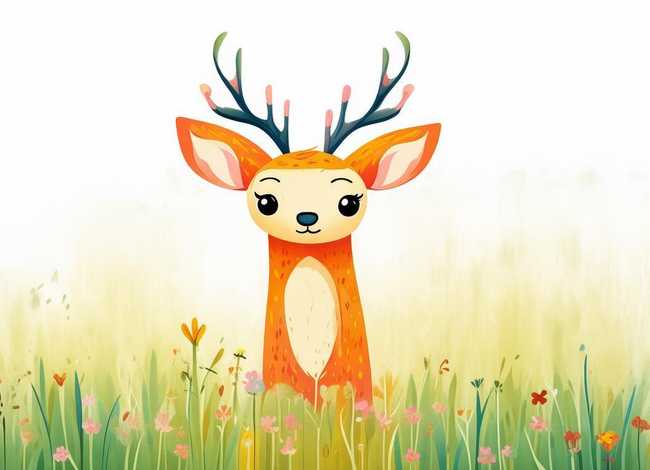 儿童简笔小鹿、儿童简笔画小鹿的画法