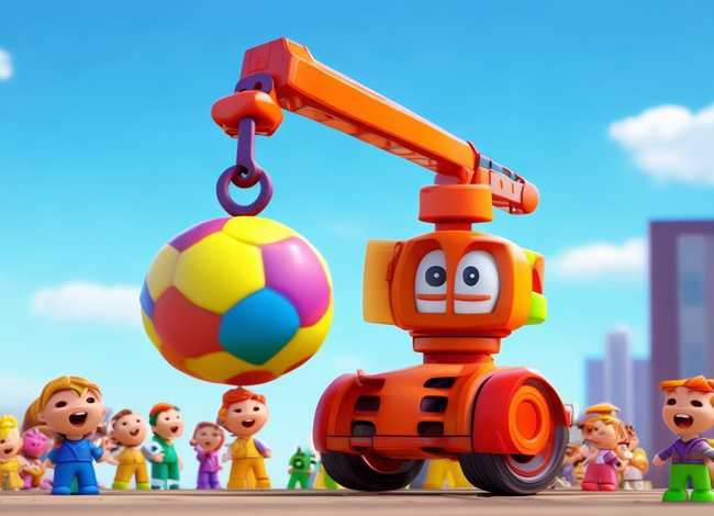 吊车儿童视频动画片 吊车少儿动画视频