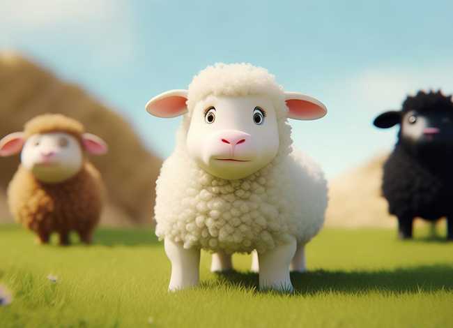 三只羊儿童故事图片带字 三只羊故事图片顺序