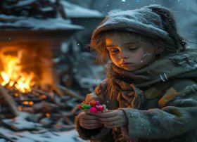 故事画图片大全 - 故事画图片大全卖火柴的小女孩