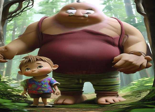 儿童故事巨人与小孩经典绘本、巨人与小孩的故事