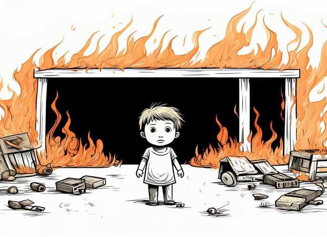 儿童火灾图片（儿童火灾图片简笔画）