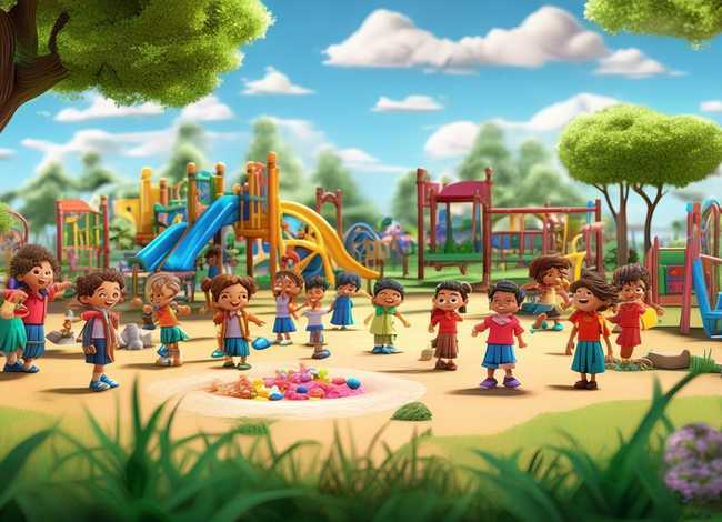 校园儿童画（美丽的校园儿童画）