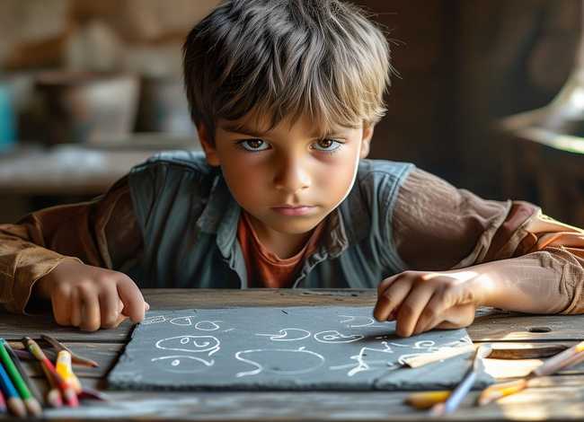 儿童上学用石板图片 - 上学用的石板