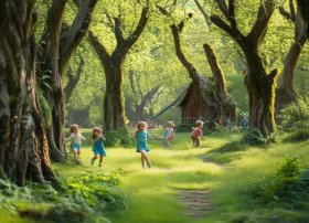 森林re儿童剧，儿童剧森林背景图