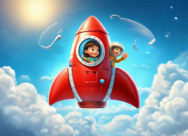 火箭儿童画（火箭儿童画教程）