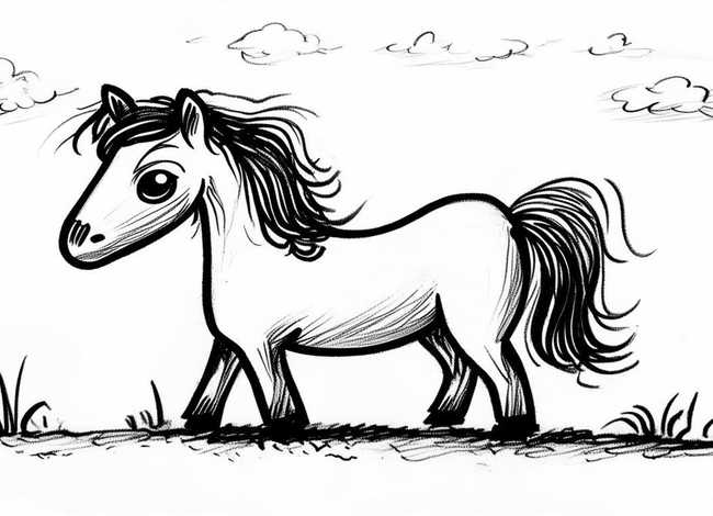 儿童画马简笔画（儿童画马简笔画教程）