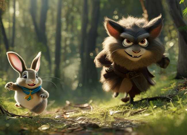 大灰狼和兔子的故事 大灰狼和兔子的故事二年级作文