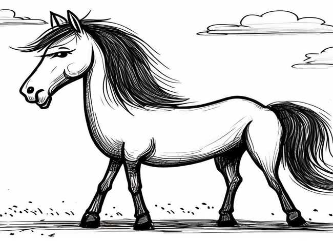 儿童画马简笔画（儿童画马简笔画教程）