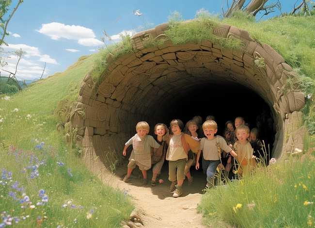 《地道战》儿童绘本故事，地道战儿童绘画