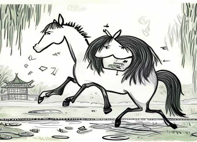 关于马的成语的简笔画、关于马的成语的简笔画怎么画