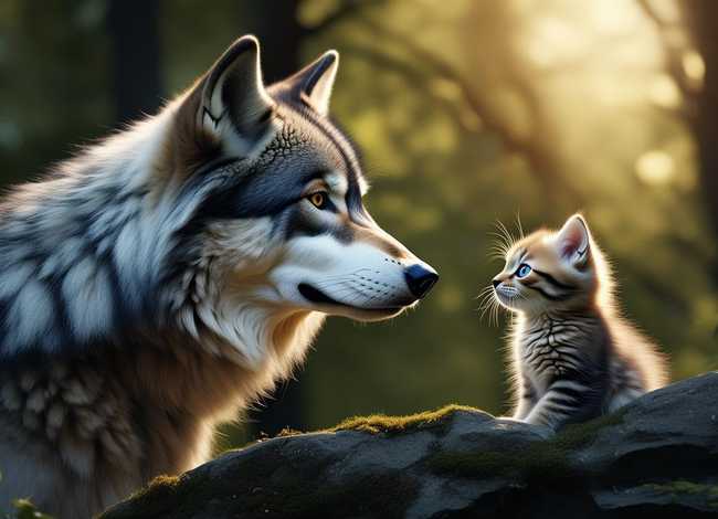 大灰狼和小猫咪的故事、大灰狼和小猫咪的故事视频