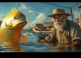 渔夫和金鱼的故事原文、渔夫和金鱼的故事原文图片