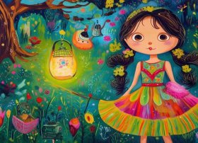 有故事情节的儿童绘画，有故事情节的一幅画