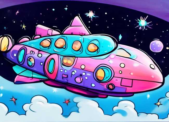 宇宙飞船童话；宇宙飞船的儿童画