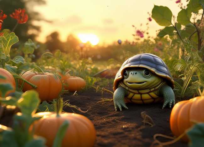 乌龟种南瓜的儿童故事 - 小乌龟种南瓜故事音频