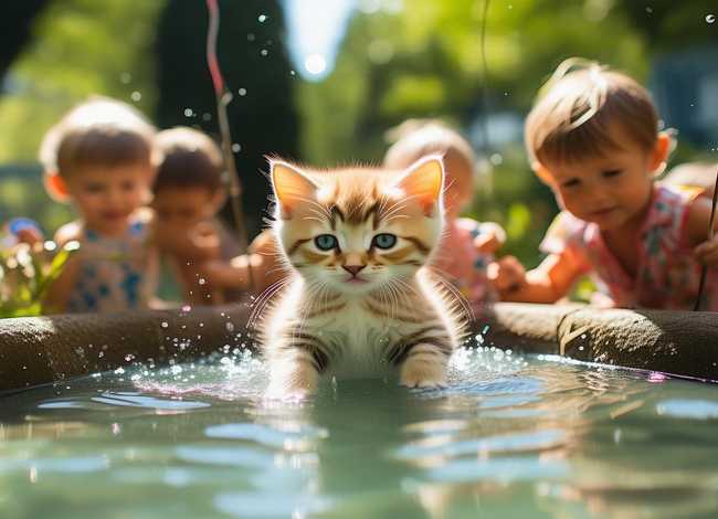 儿童小猫钓鱼故事视频；幼儿小猫钓鱼的故事视频