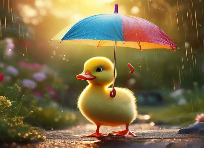 睡前故事3-6岁语音；睡前故事3-6岁语音小鸭子打伞