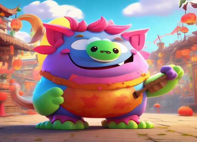 年兽的故事儿童版图画；年兽的故事图片简笔画