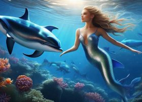 美人鱼的故事ppt，美人鱼的故事慧臻海豚