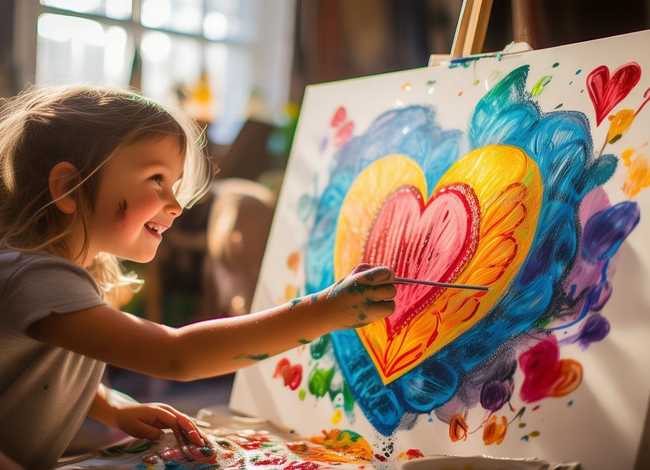 爱心故事绘画（爱心故事绘画简单教程）