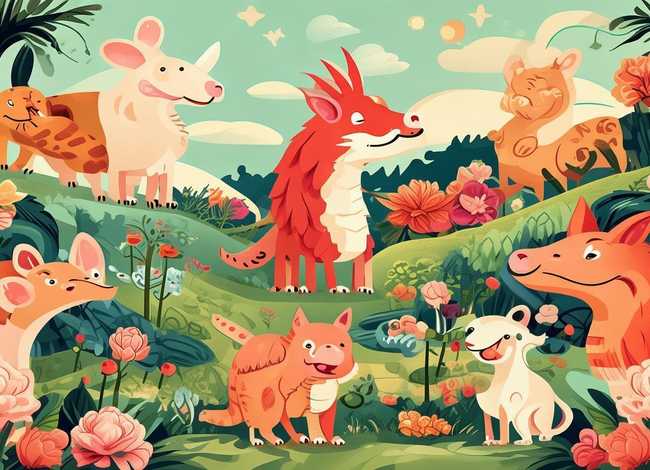 十二生肖的故事简单点的 十二生肖的故事简单点的画