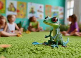儿童故事小壁虎借尾巴ppt模板、小壁虎借尾巴公开课ppt幼儿园