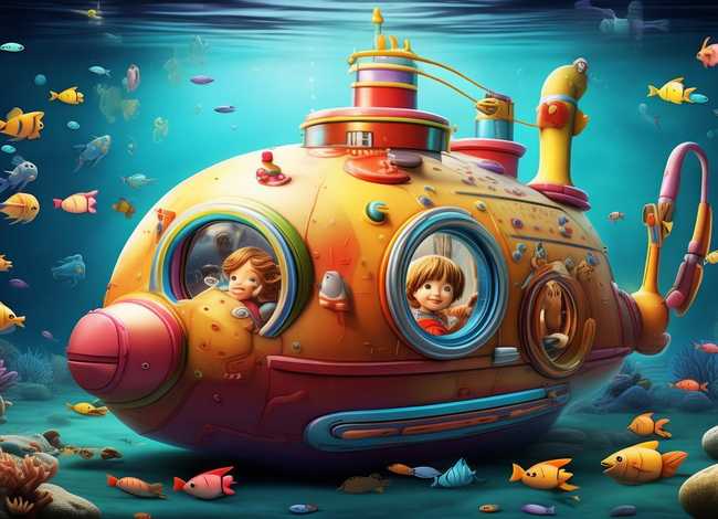潜水艇儿童绘本故事；潜水艇的绘本故事