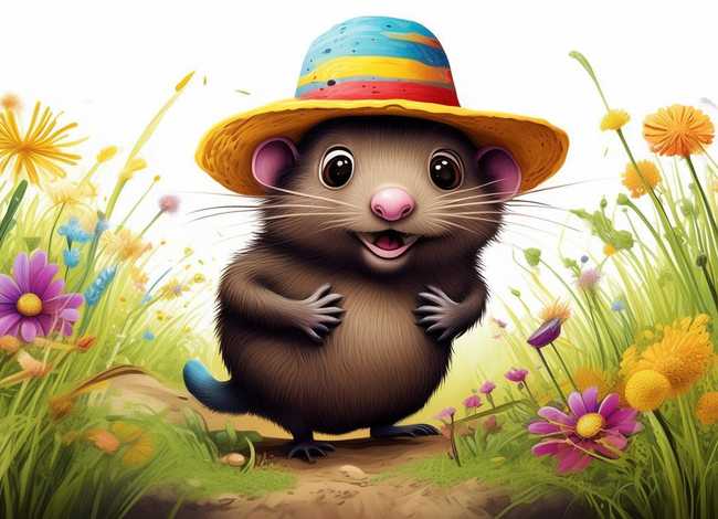 地鼠儿童画 - 地鼠绘画