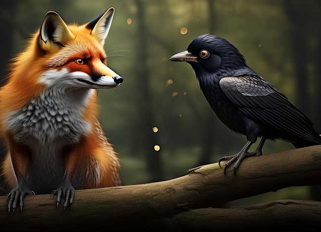 乌鸦与狐狸的故事43字包括道理，乌鸦与狐狸的故事43字包括道理吗