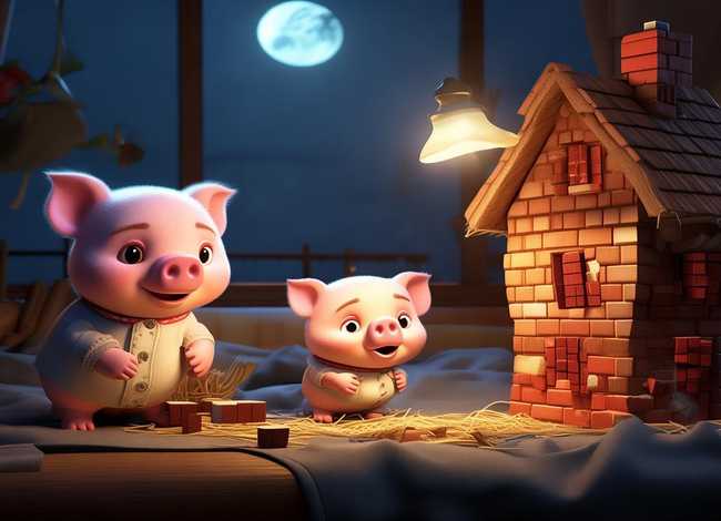 儿童睡前故事三只小猪盖房子音频 三只小猪盖房子的故事睡前故事